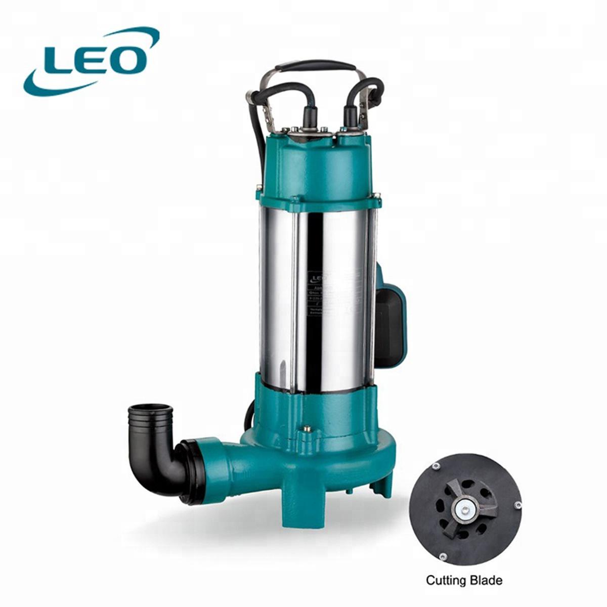 LEO - XSP-14-7-1.1D - 1100 W - 1.5 HP - Sewage Submersible Pump With CUTTER & With FLOAT SWITCH FOR AUTOMATIC OPERATION - European STANDARD