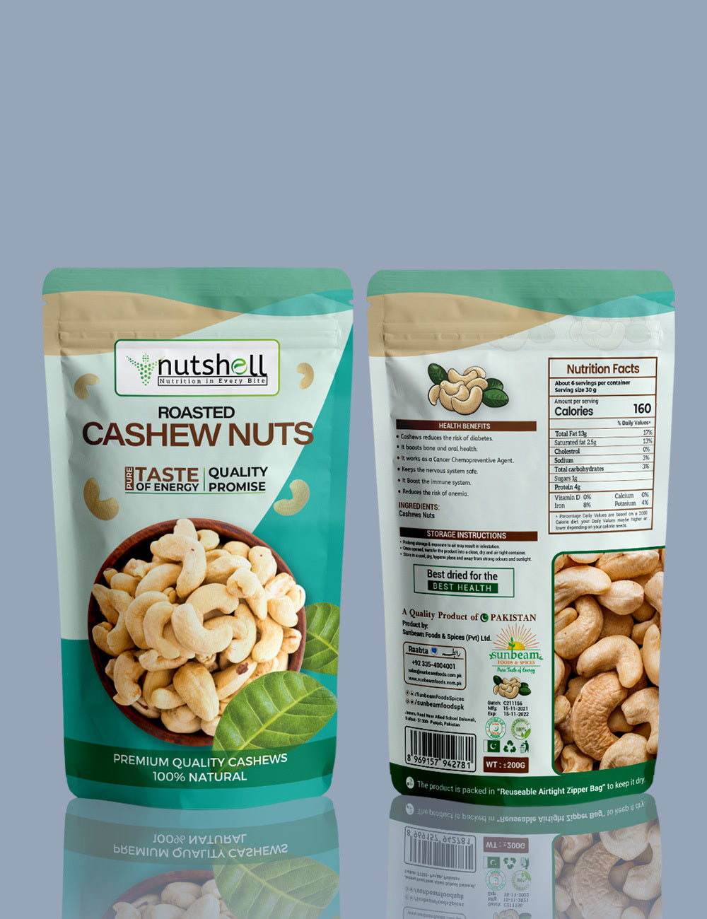Sunbeam - Nutshell - Roasted Cashew Nuts - 200 g