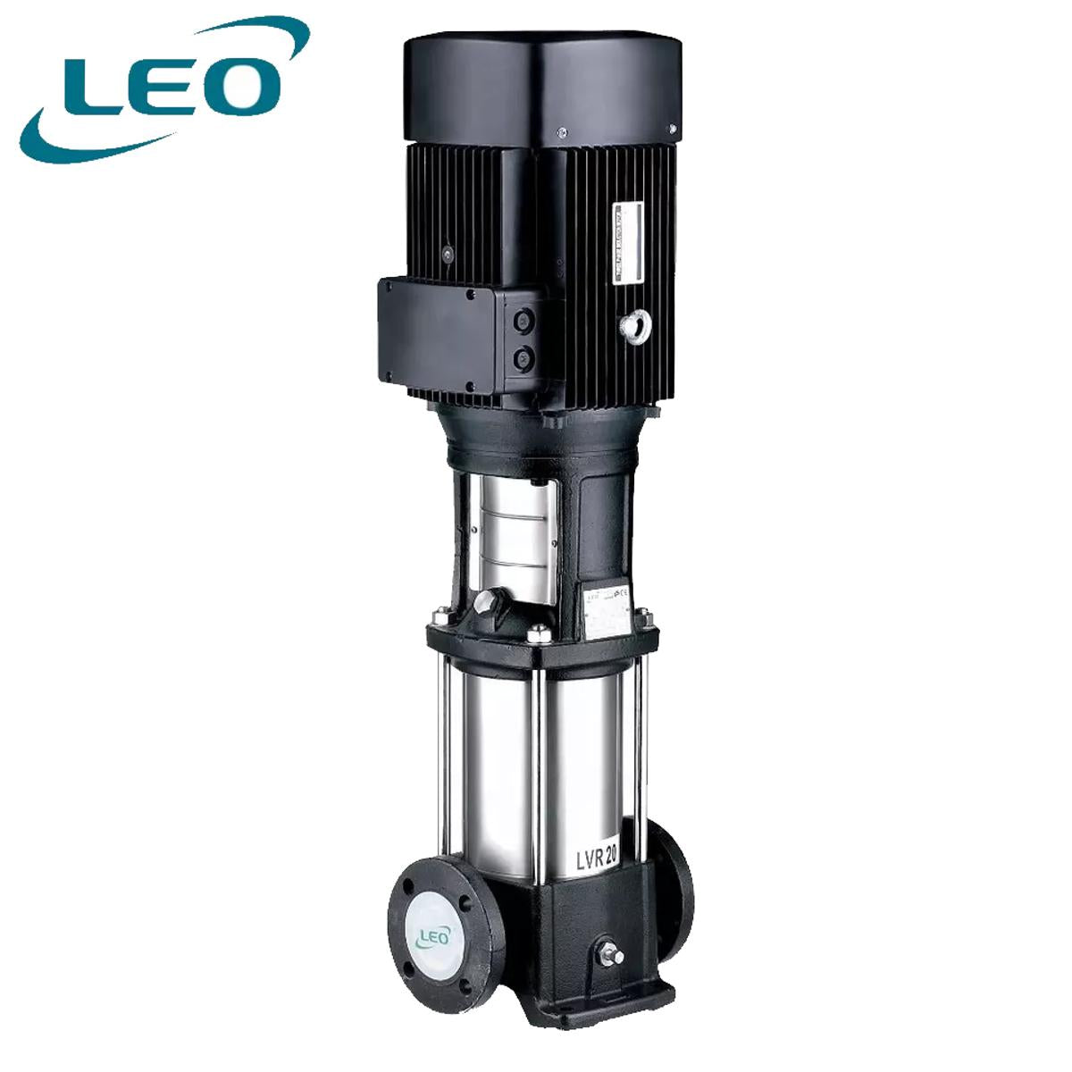 LEO - LVR-2-22 - 2200W - 3 HP (IE2) -  Vertical Multistage Booster  - HIGH PRESSURE Pump - SIZE 1 1-4" X 1 1-4" - THREE PHASE - European STANDARD