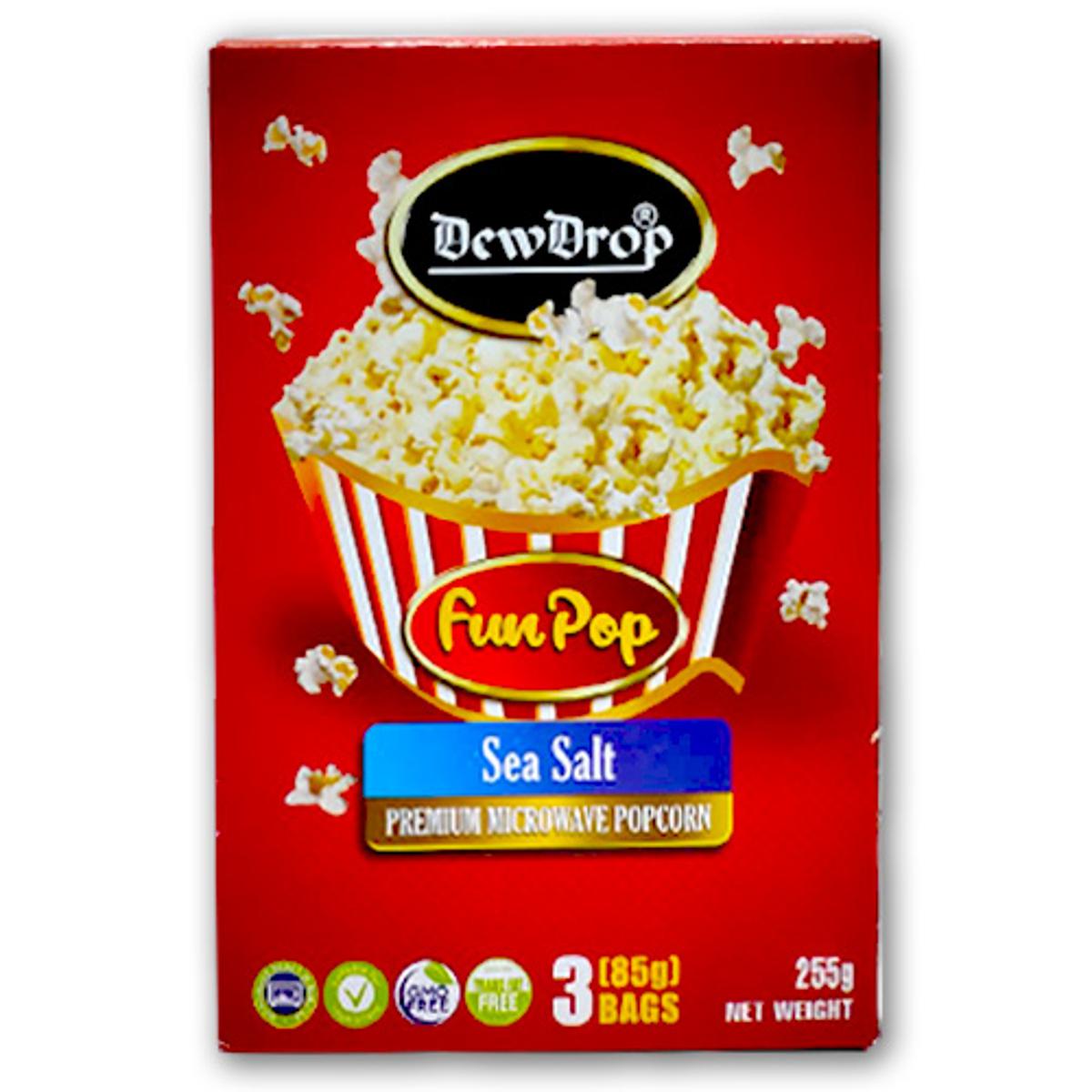 Dewdrop -  Popcorn 3In1 Box 255Gm Sea Salt- Pack Of 14