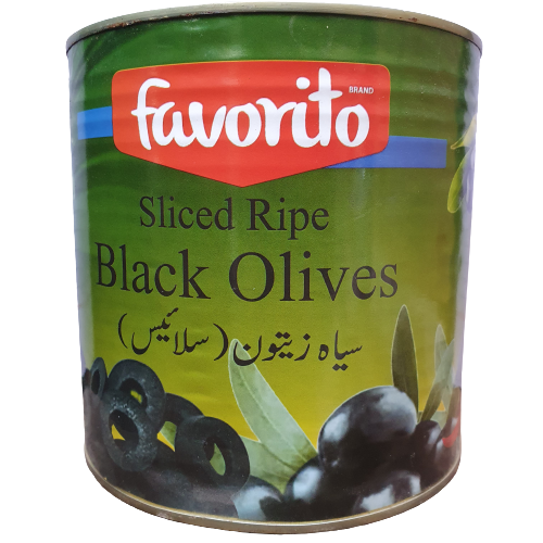 Favorito - Sliced - Ripe Black Olives - 2500 GM