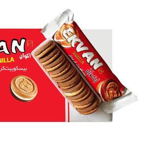 Ekvan - Vanilla - Creamy Biscuit With Chocolate - 45 gm - 1 Box of 24