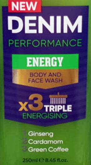 Denim - Performance - Body & Face Wash - Energy - 250 ML