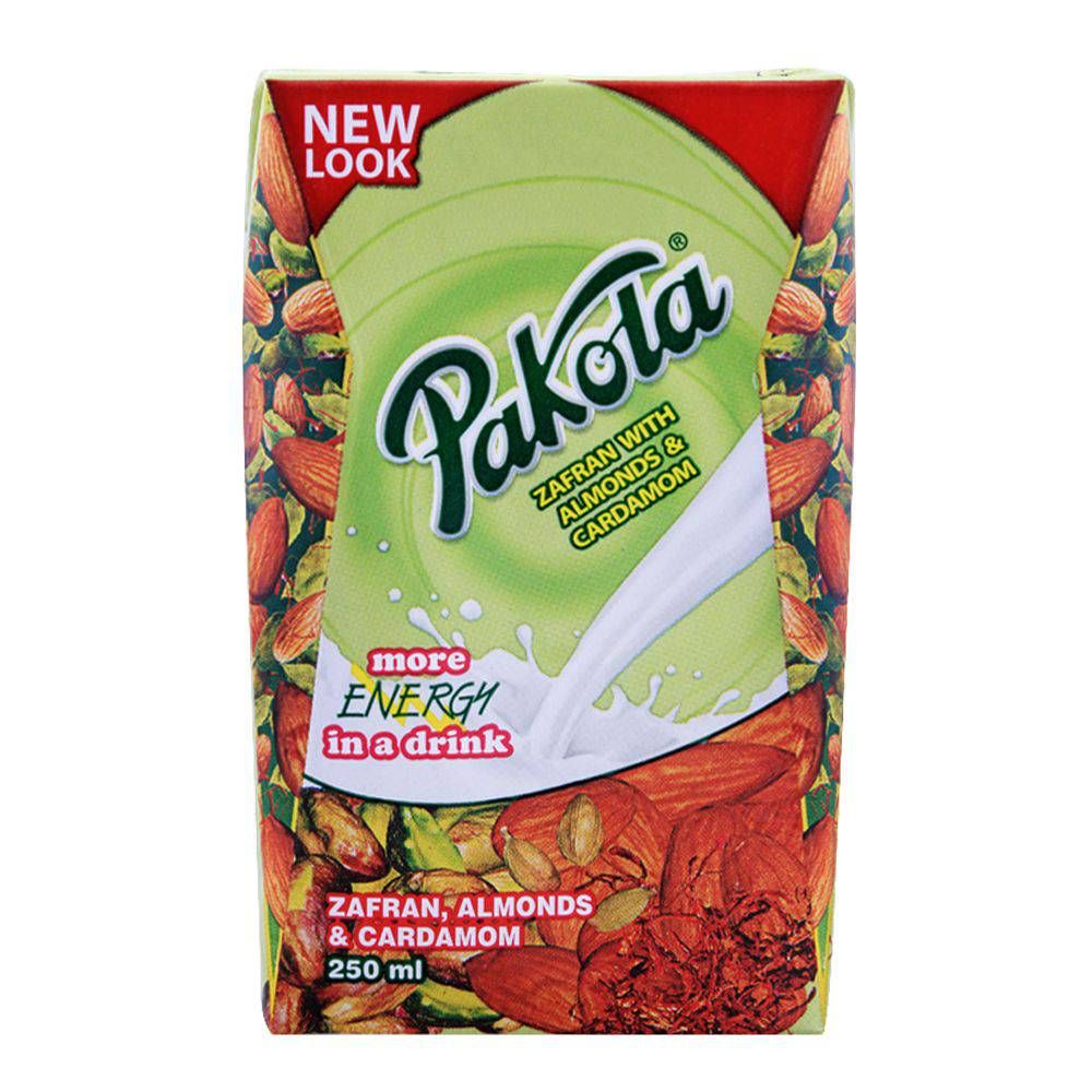 Pakola - Zafran Almond & Cardamom Flavored Milk - 250mlx12 packs