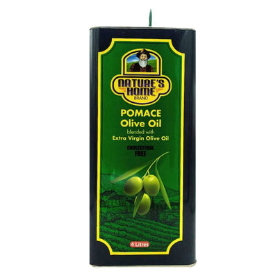 Nature's Home - Pomace - Olive Oil - 4L (4000 ML) - Blended With Extra Virgin Olive Oil