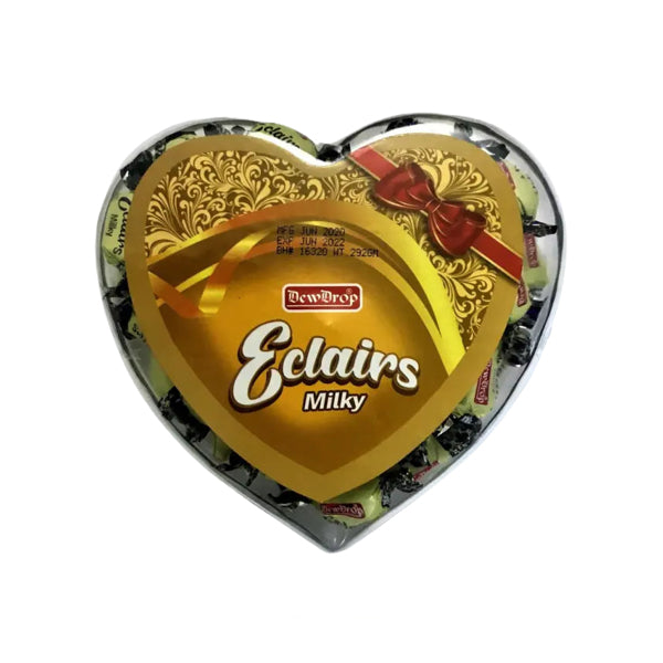 Dewdrop - Eclairs Giftbox Heart  -292Gm - (New) - Milky- Pack Of 12