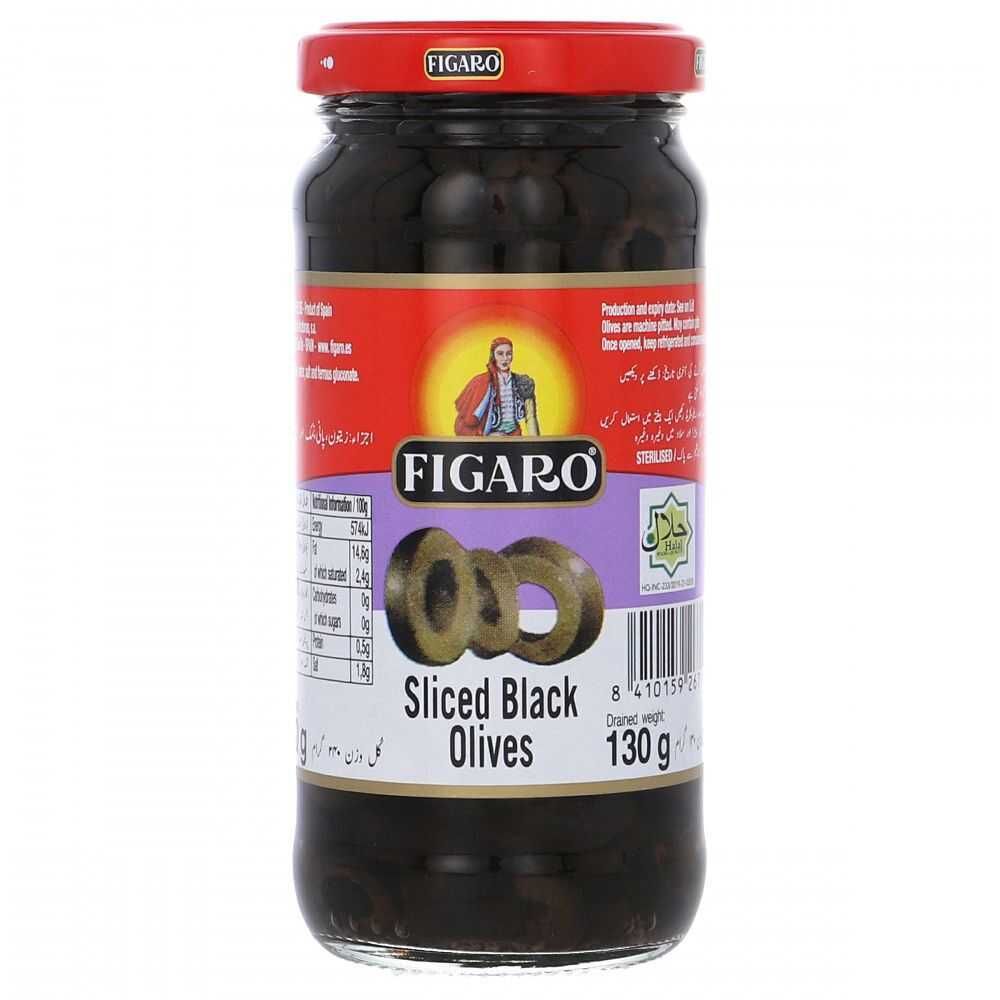 Figaro - Sliced - Black Olives - 130 GM