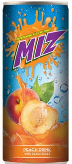 MIZ Fruit Drink - With Sacs and Pulp - Peach - 250mlx24