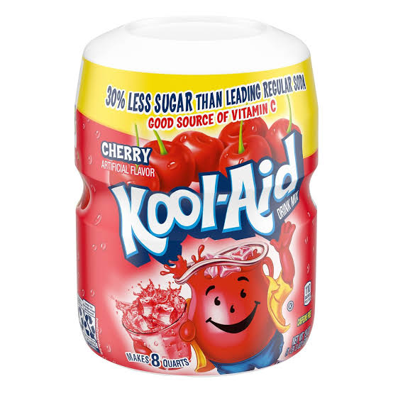 Kool-Aid - Cherry Flavored - Powdered Soft Drink Mix -19 oz (538 gm) Canister