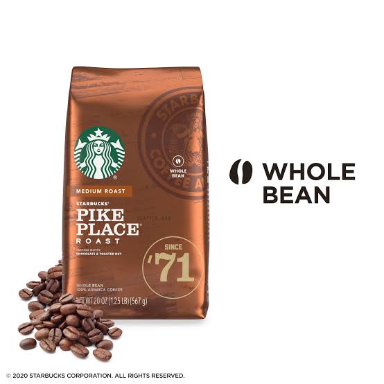 Starbucks - Pike Place - Whole Bean - Medium Roast - 340 gm