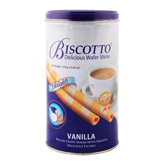 Biscotto - Cream Wafers - Roll Sticks - Vanilla Flavoured - 370g