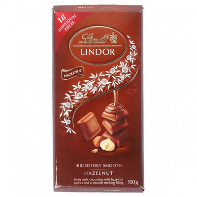 Lindt Lindor - Hazelnut - Irresistibly Smooth Milk Chocolate - 100g