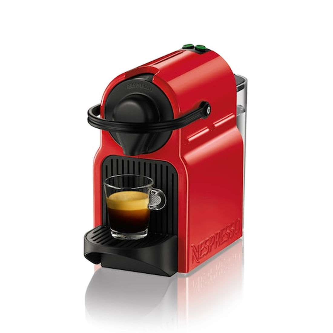 Nespresso - Inissia - Ruby Red - Coffee Machine - by Del Longhi (with 14 Pods Tester Kit inc) - 1 Year Warranty