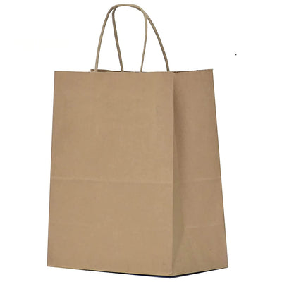 JB - Browncraft - Paper Bags - 8.5"X9.5" with rope handle - 100 Pcs