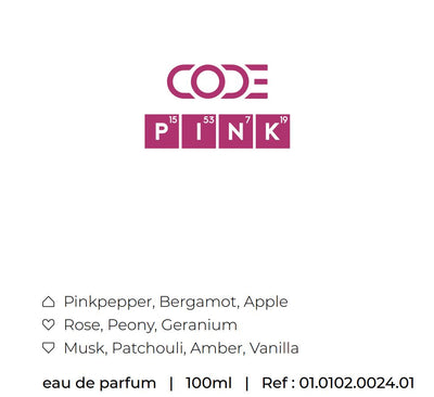 Fascino - Code Pink - EDP - For Women (100 ml)