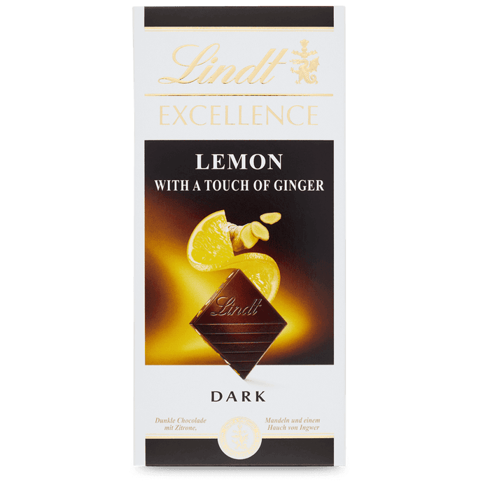 Lindt - Excellence Cocoa - Lemon - 100 GM