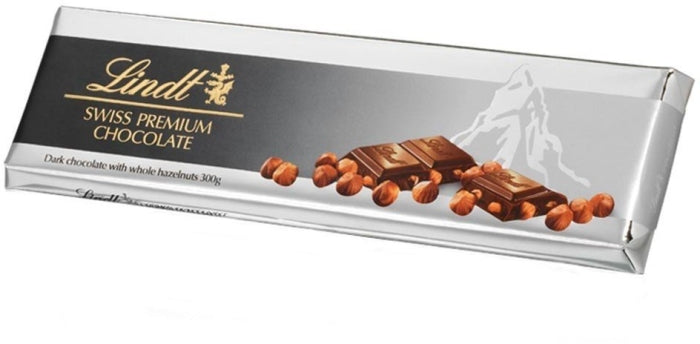 Lindt - Swiss Premium - Dark Chocolate with Hazelnuts - 300 gm