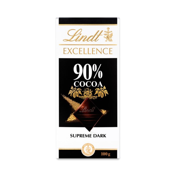 Lindt Excellence Dark 90% Cocoa Chocolate Bar 100g