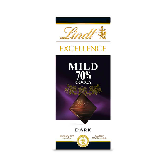 Lindt Excellence Dark 70% Mild Bar 100g