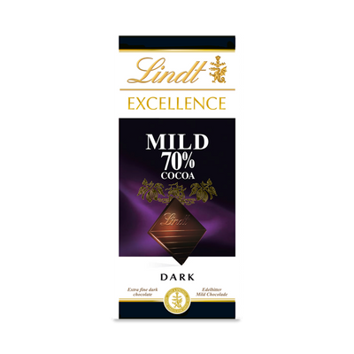 Lindt Excellence Dark 70% Mild Bar 100g