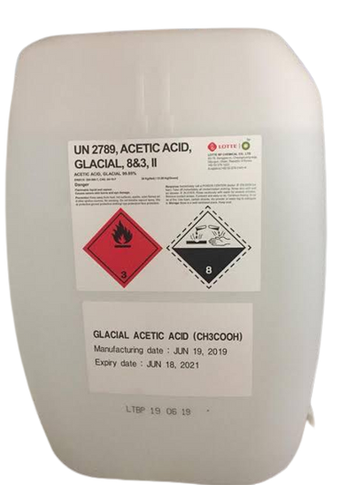 Lotte - UN2789 - Acetic Acid - Glacial - 8&3, II - 30 KG (Made in Korea)