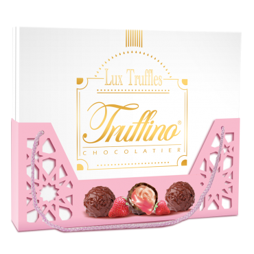 LUX TRUFFLES - Truffino Chocolatier - Milk Chocolate With Strawberry Cream Filling - 260 gm