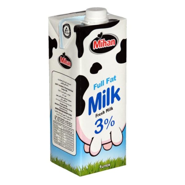 Mihan - Full Fat 3% Fresh Milk - 1L - CTN (10 Packs)
