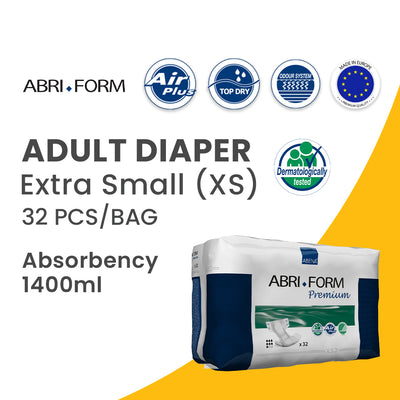 ABRI-FORM - PREMIUM- Adult Diaper - Extra Small-50 - 60 cm-32 pieces