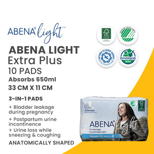 Abena Light - Extra Plus - 3-in-1-Pads - 33 x 11 cm-10 pcs