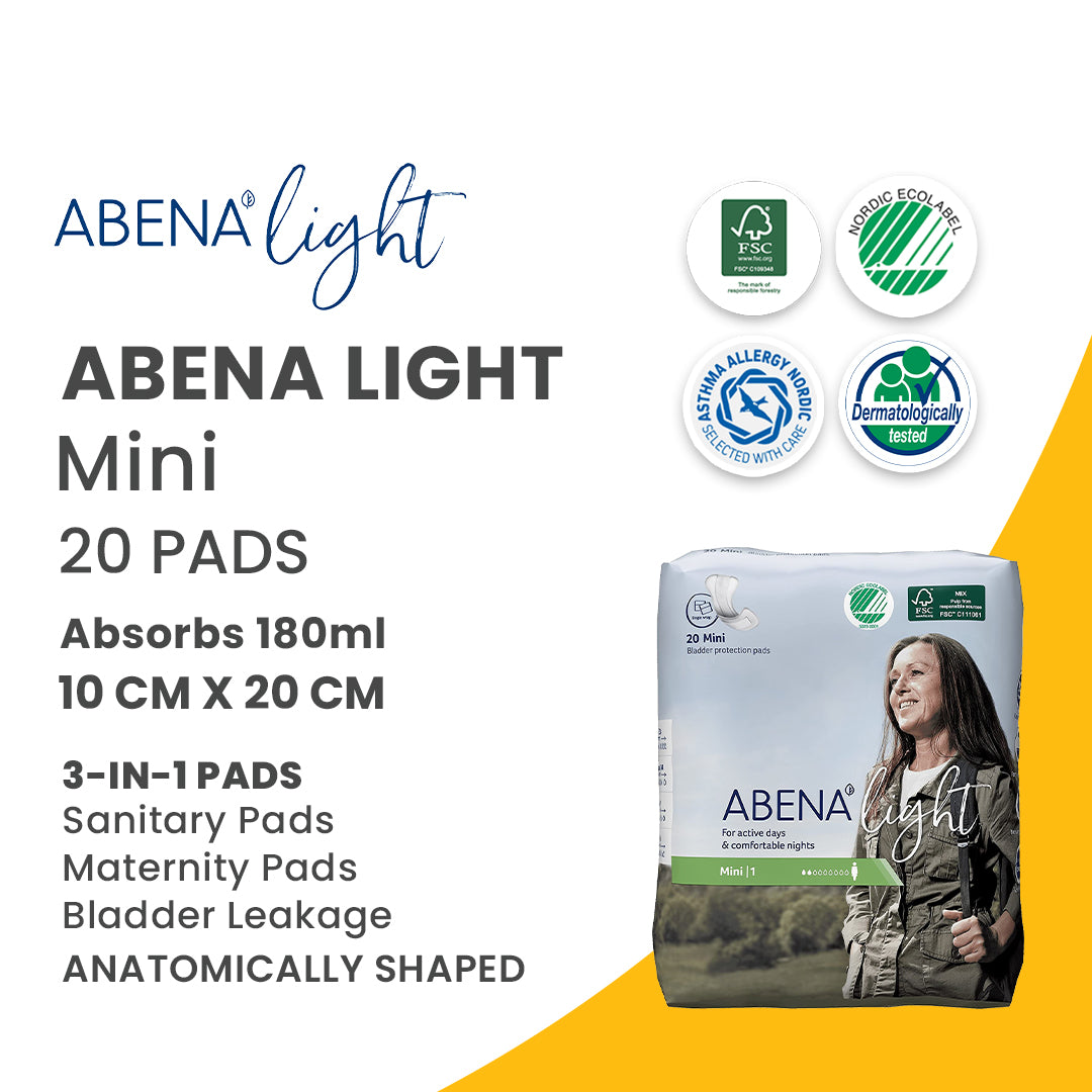 Abena Light - Mini - 3-in-1-Pads - 22 x 10 cm-20 pcs
