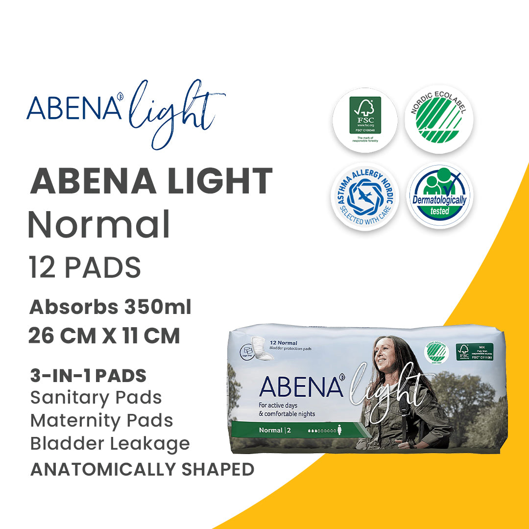 Abena Light - Normal - 3-in-1-Pads - 26 x 11 cm - 12 pcs