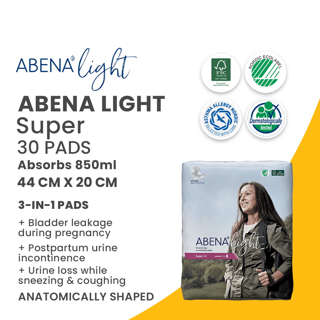 Abena Light - Super - 3-in-1-Pads - 44 x 20 cm-30 pcs