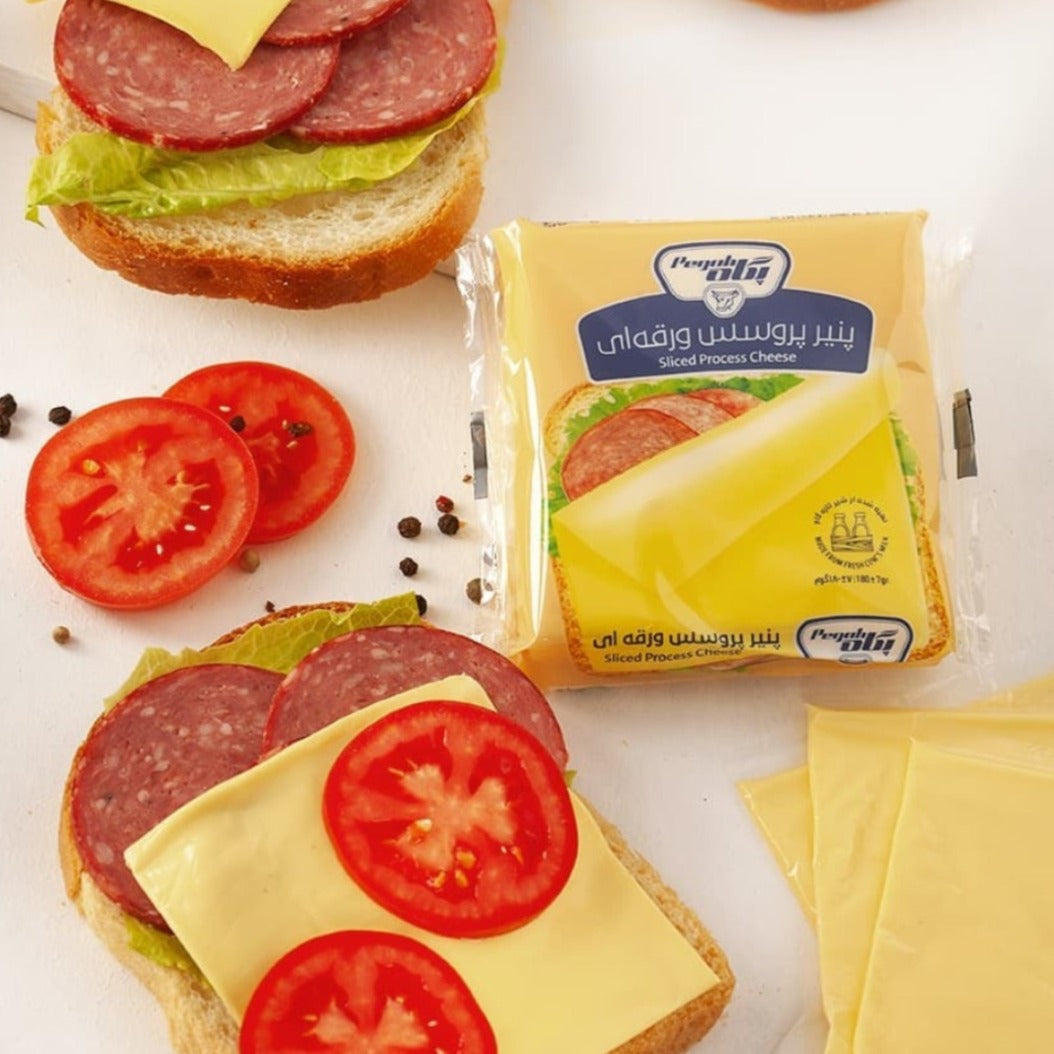 Pegah - Sliced Processed Cheese - 1pack (10 slices) - 180 gm - CTN (18 Packs)