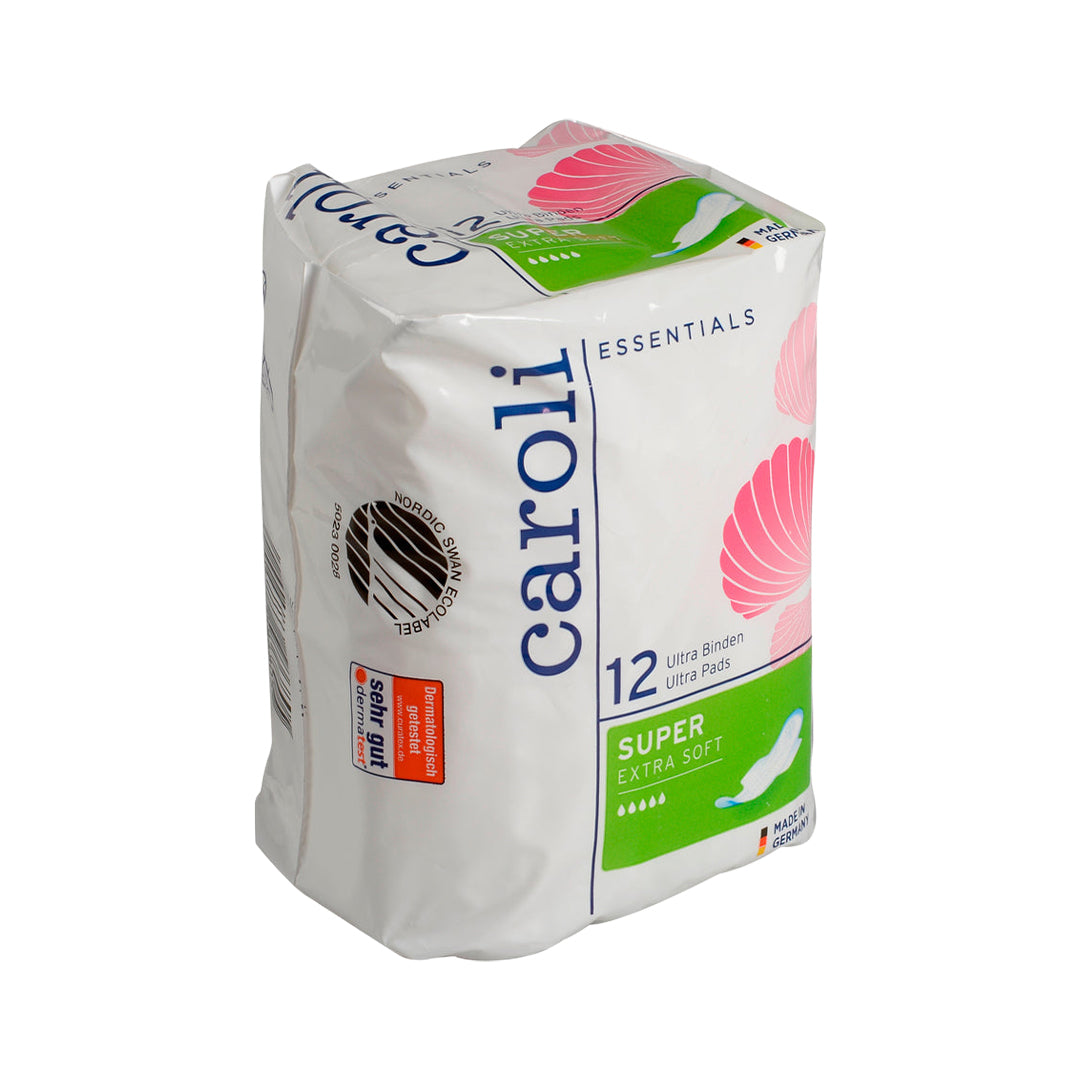 Caroli Ultra Sanitary Pads - Ultra Super - 95 x 280 mm-12 pcs