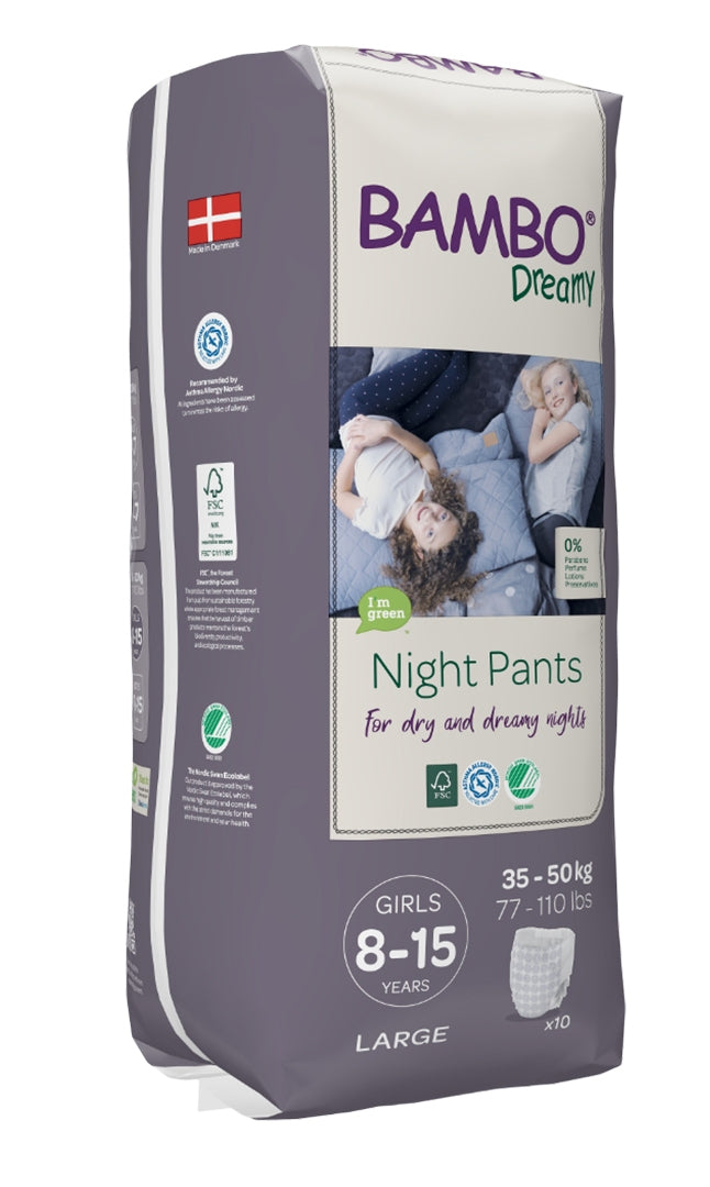 Bambo Dreamy Night Pants - Girls - 8-15 Years/35-50kgs - 10 pieces