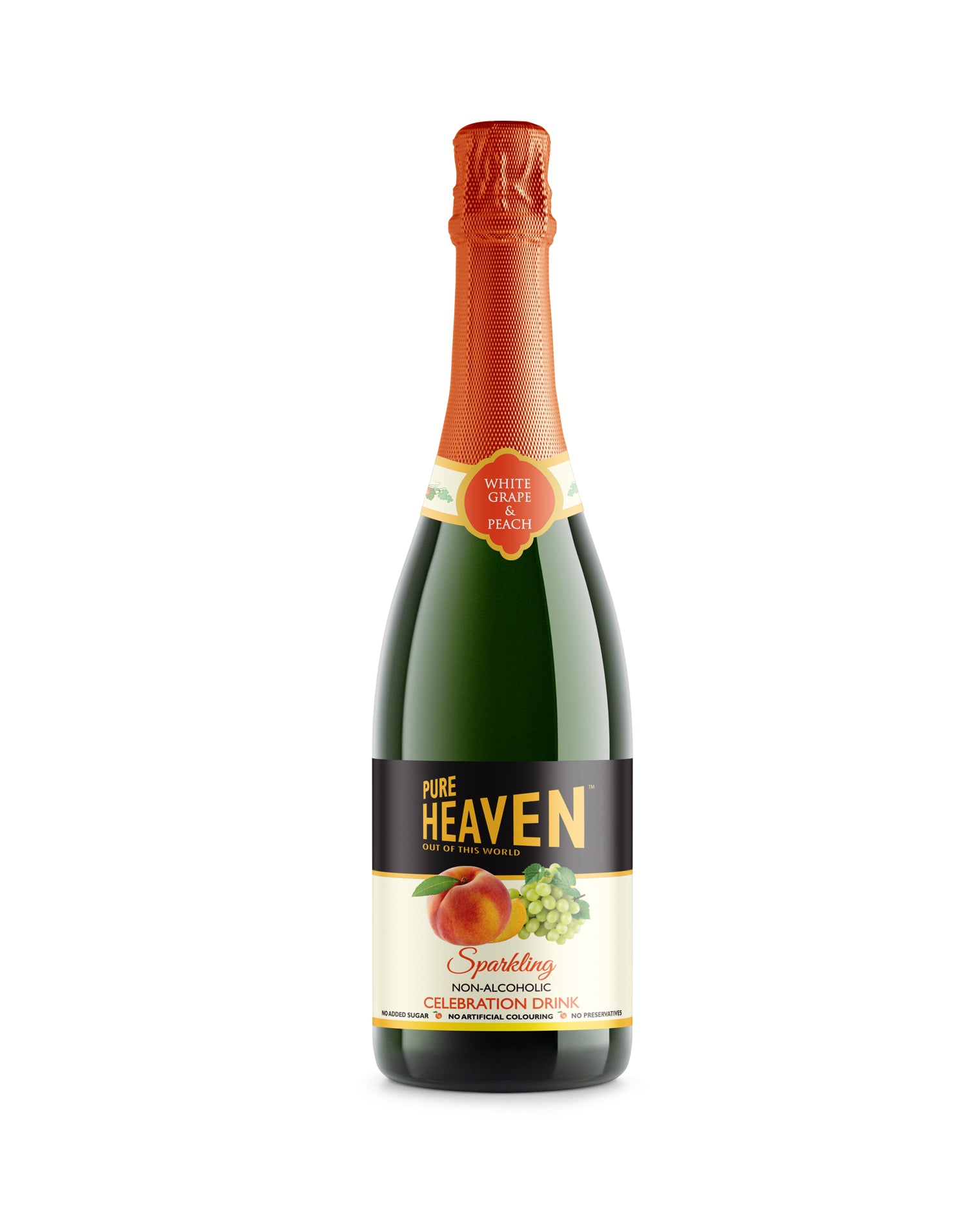 Pure Heaven - Sparkling Fruit Juice - Peach Grape - 750 ML - 12 Bottles