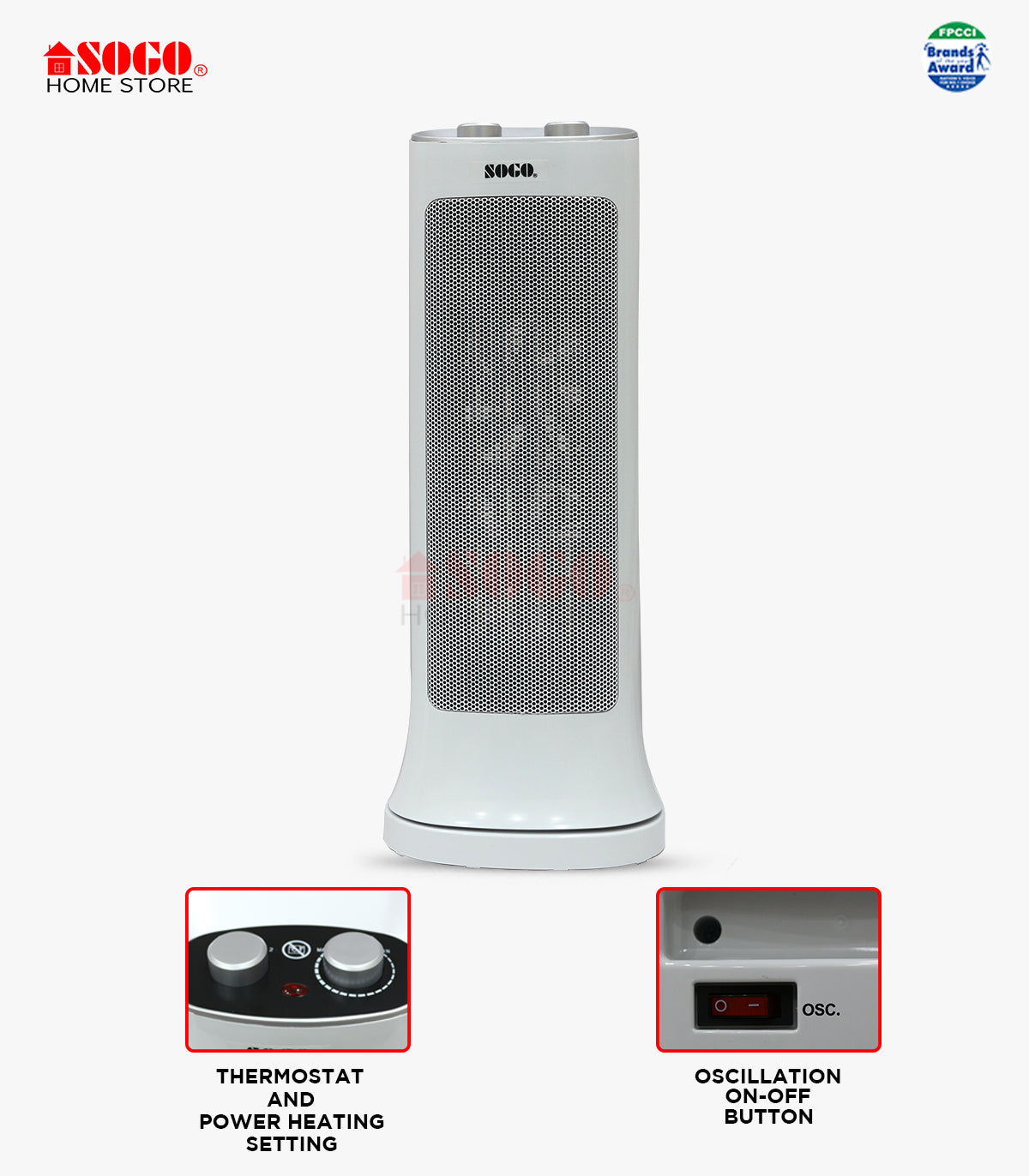 Sogo - Ceramic Heater Fan (JPN-78) - No Warranty