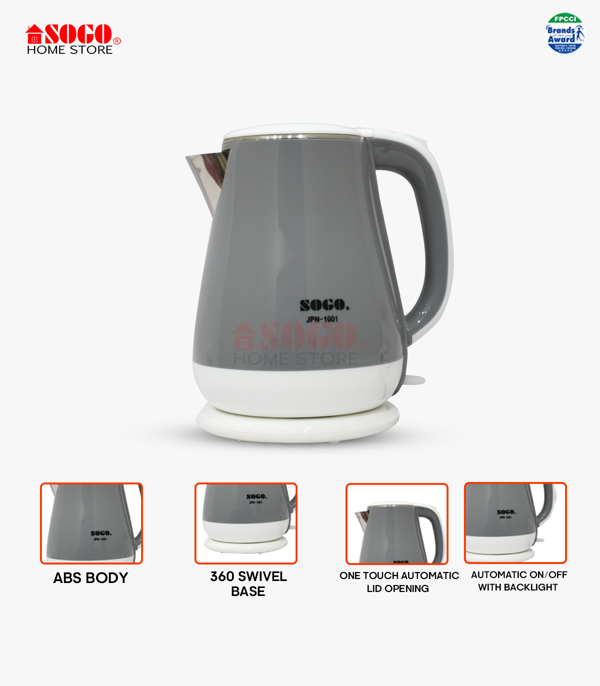 Sogo - Electric Kettle - JPN-1001 - 1.5L