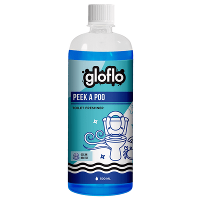 Glo-Flo - Peek a Poo - Toilet Freshener - Ocean Breeze - 500 ML