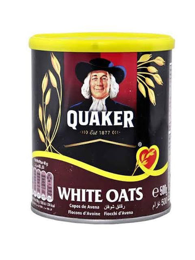 Quaker - White Oats - 500 Grams - Tin - 4 Pcs